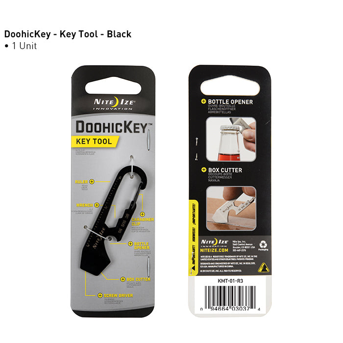 KMT-01-R3 DOOHICKEY® KEY TOOL- Black-Wallet Chains/Key Leash-Daniel Smart Mfg - Retail