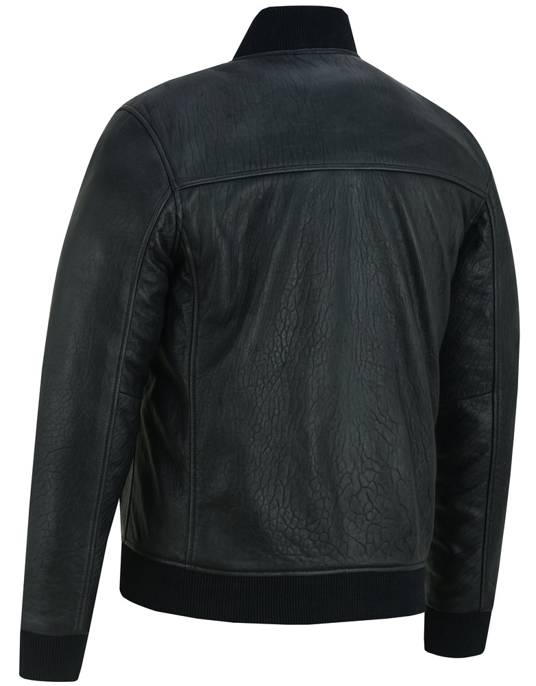 Lancer - Men's Leather Bomber Jacket-Mens Leather Motorcycle Jackets-Daniel Smart Mfg - Retail