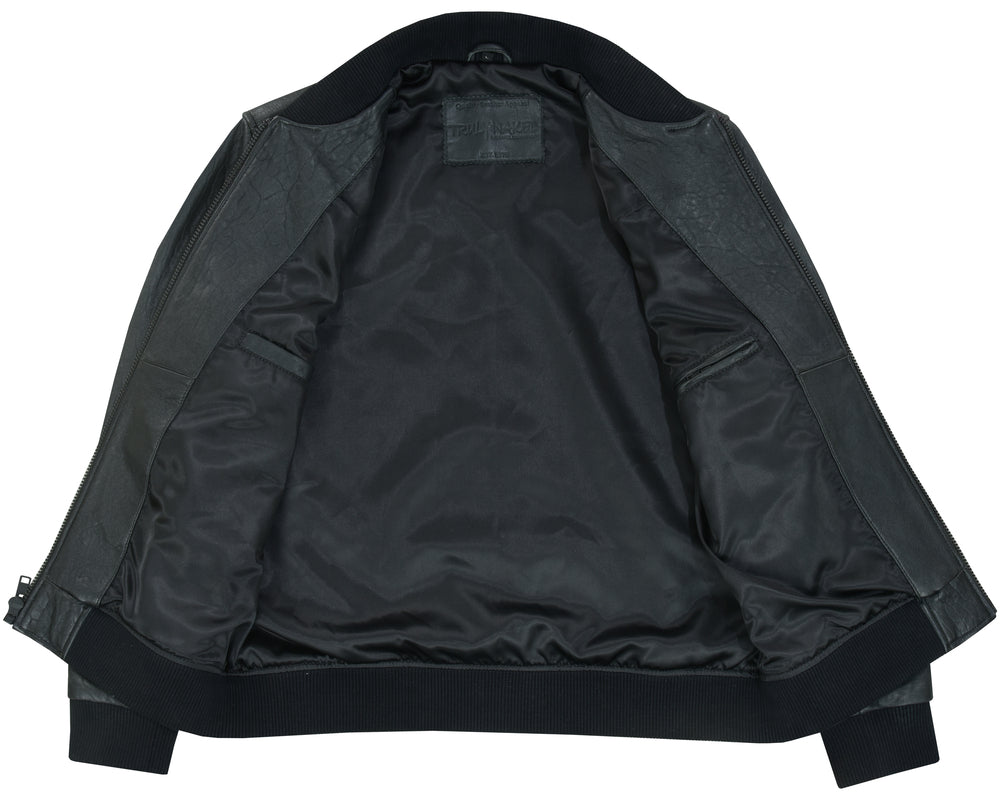 Lancer - Men's Leather Bomber Jacket-Mens Leather Motorcycle Jackets-Daniel Smart Mfg - Retail