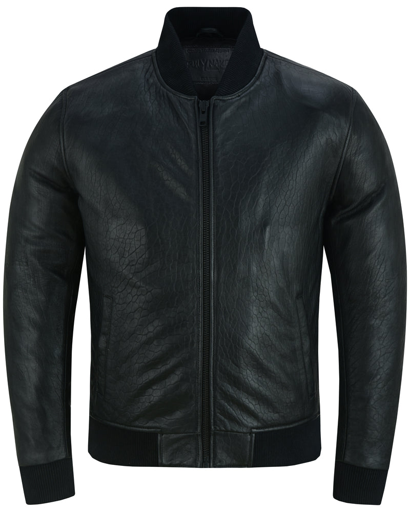 Lancer - Men's Leather Bomber Jacket-Mens Leather Motorcycle Jackets-Daniel Smart Mfg - Retail