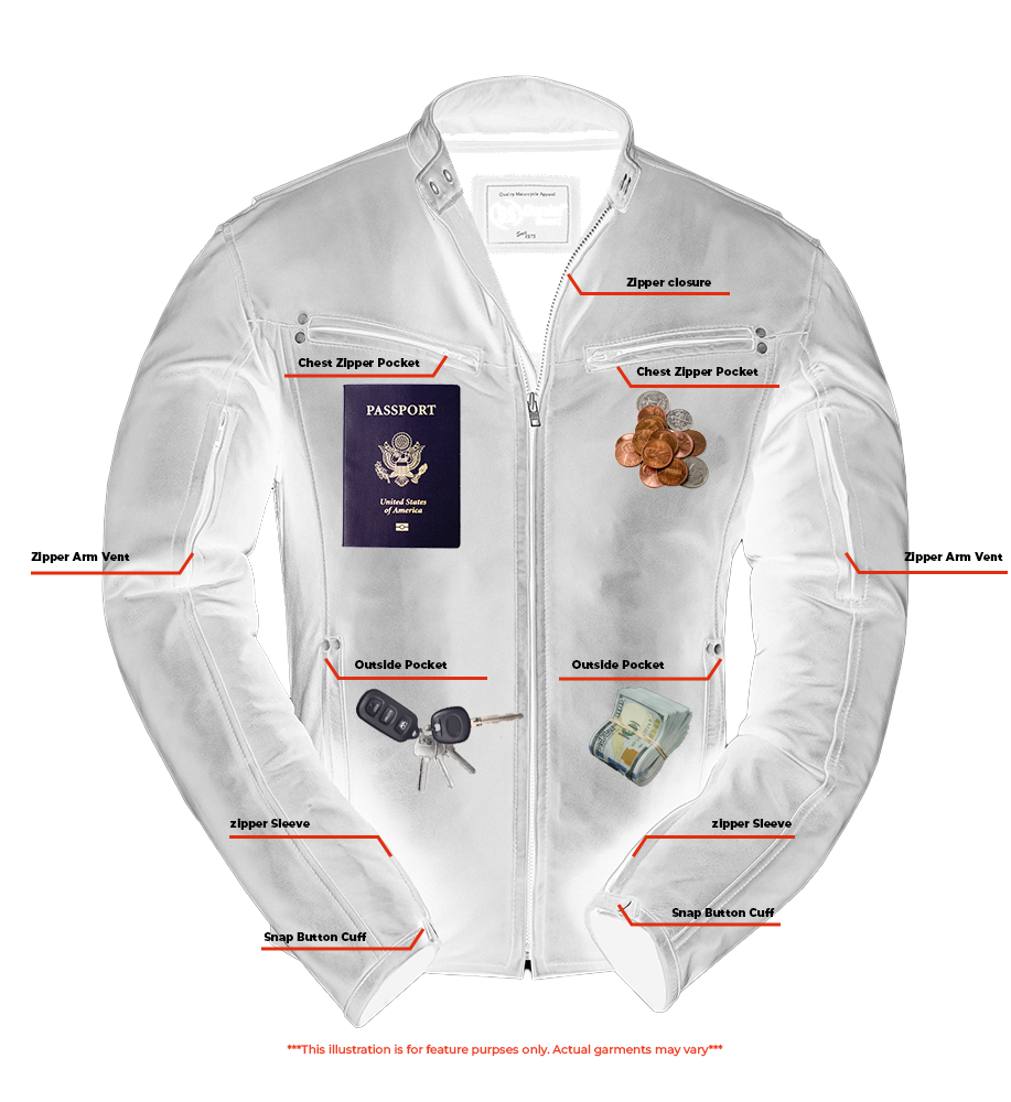 Luxe Rider - Men's Leather Motorcycle Jacket-Mens Leather Motorcycle Jackets-Daniel Smart Mfg - Retail