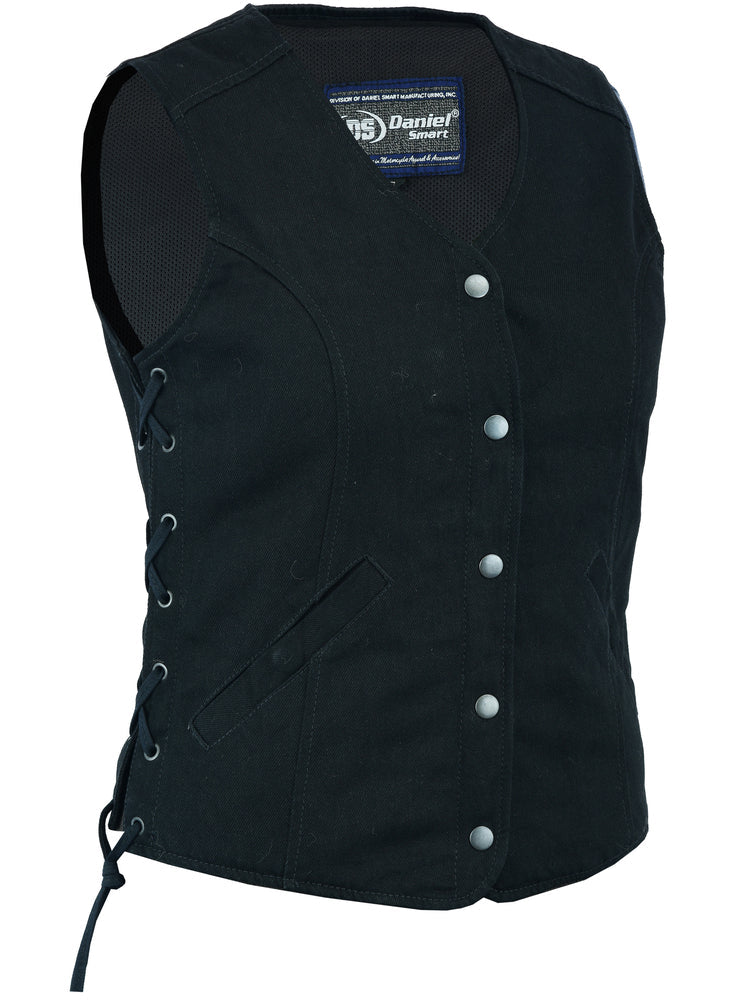 Marie - Women's Denim Vest-Womens Denim Vests-Daniel Smart Mfg - Retail