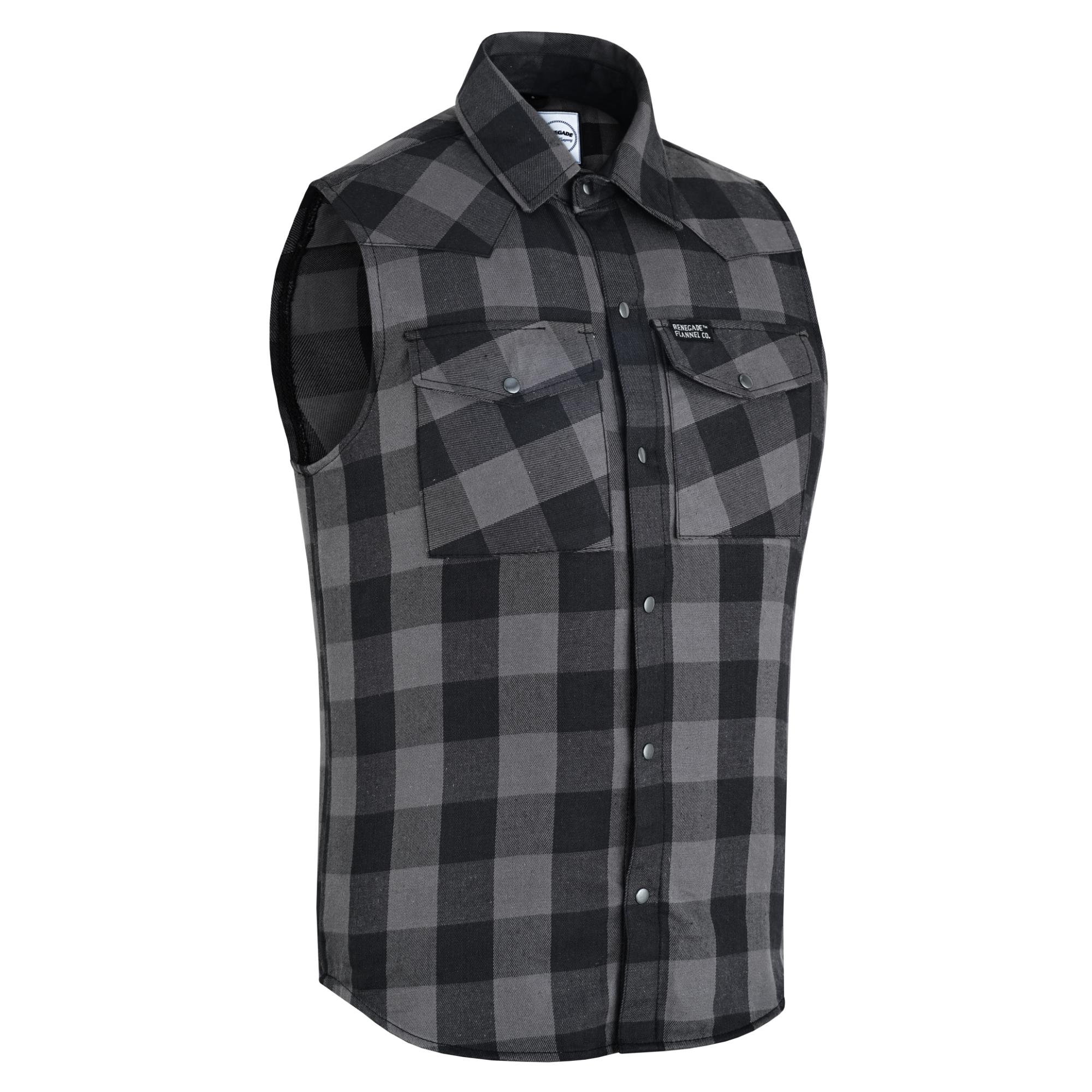 Men's Sleeveless Flannel Shirt-Flannels-Daniel Smart Mfg - Retail