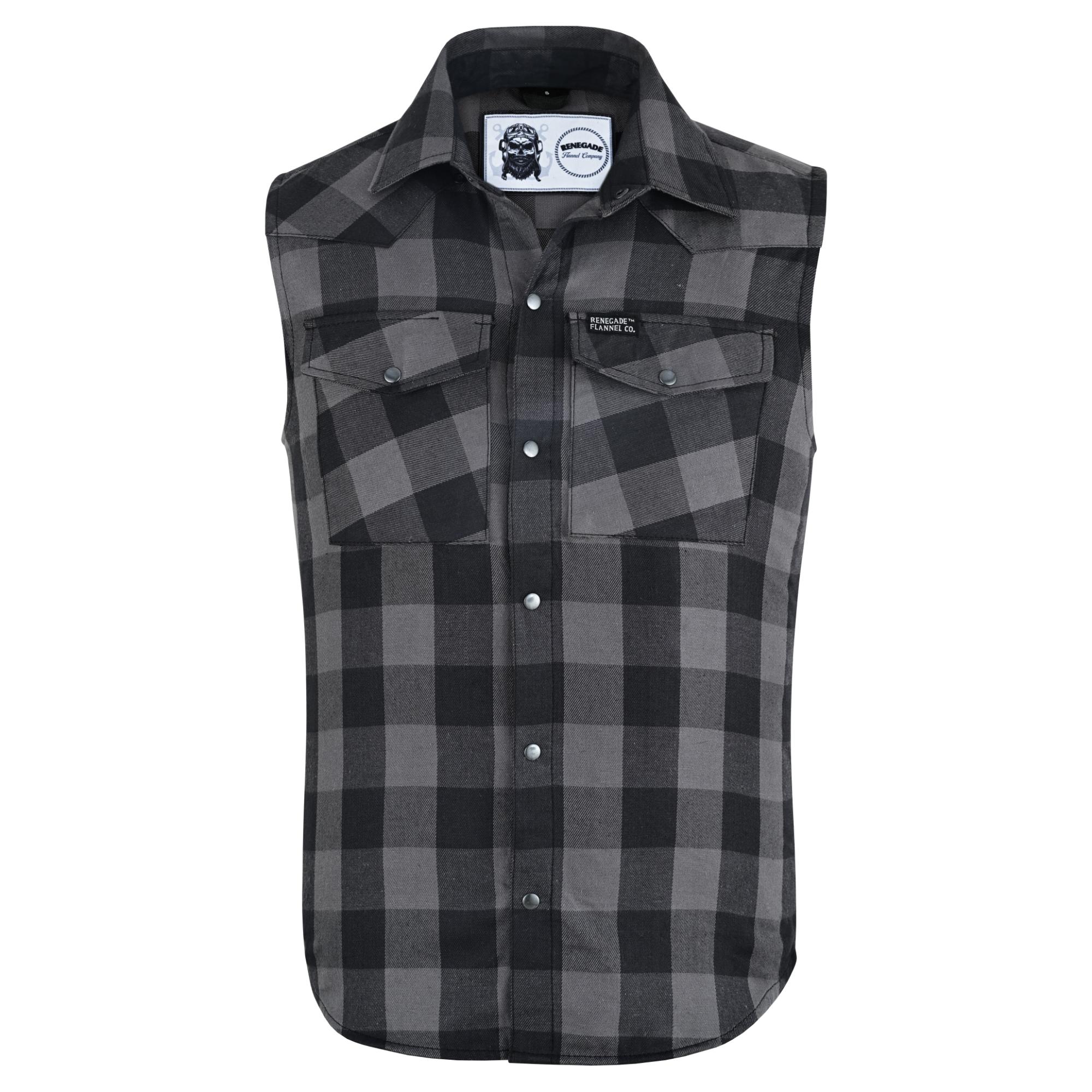 Men's Sleeveless Flannel Shirt-Flannels-Daniel Smart Mfg - Retail