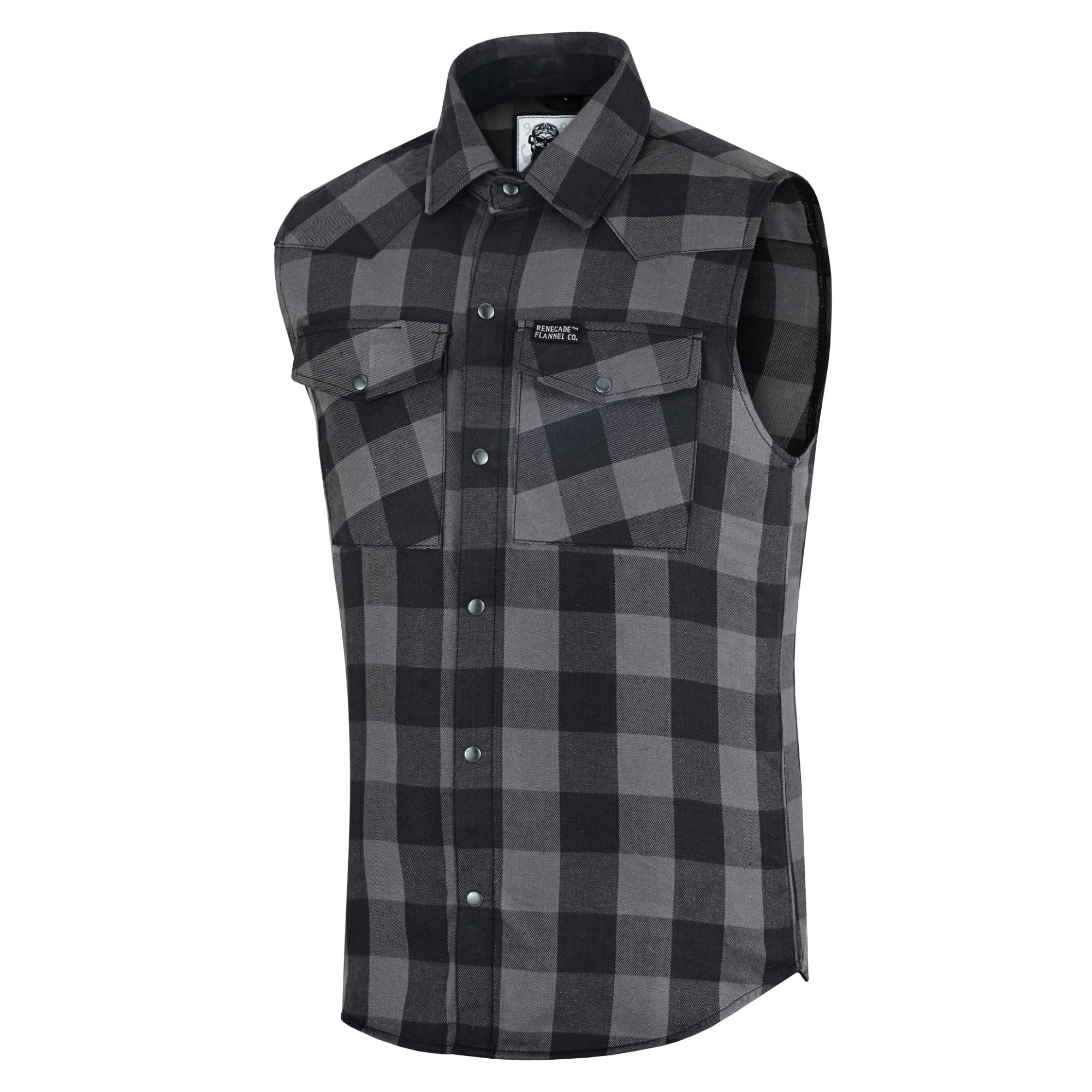 Men's Sleeveless Flannel Shirt-Flannels-Daniel Smart Mfg - Retail