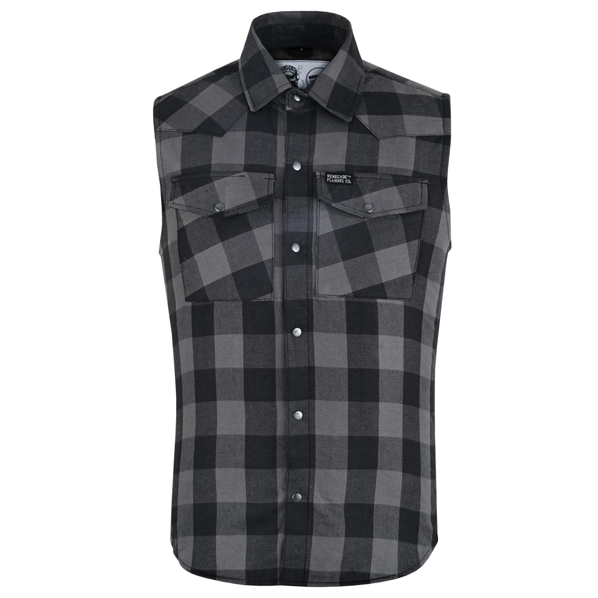 Men's Sleeveless Flannel Shirt-Flannels-Daniel Smart Mfg - Retail