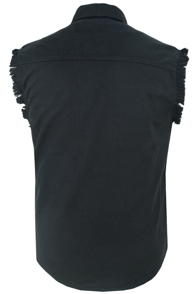 Men's Sleeveless Lightweight Denim Shirt-Denim Shirts-Daniel Smart Mfg - Retail