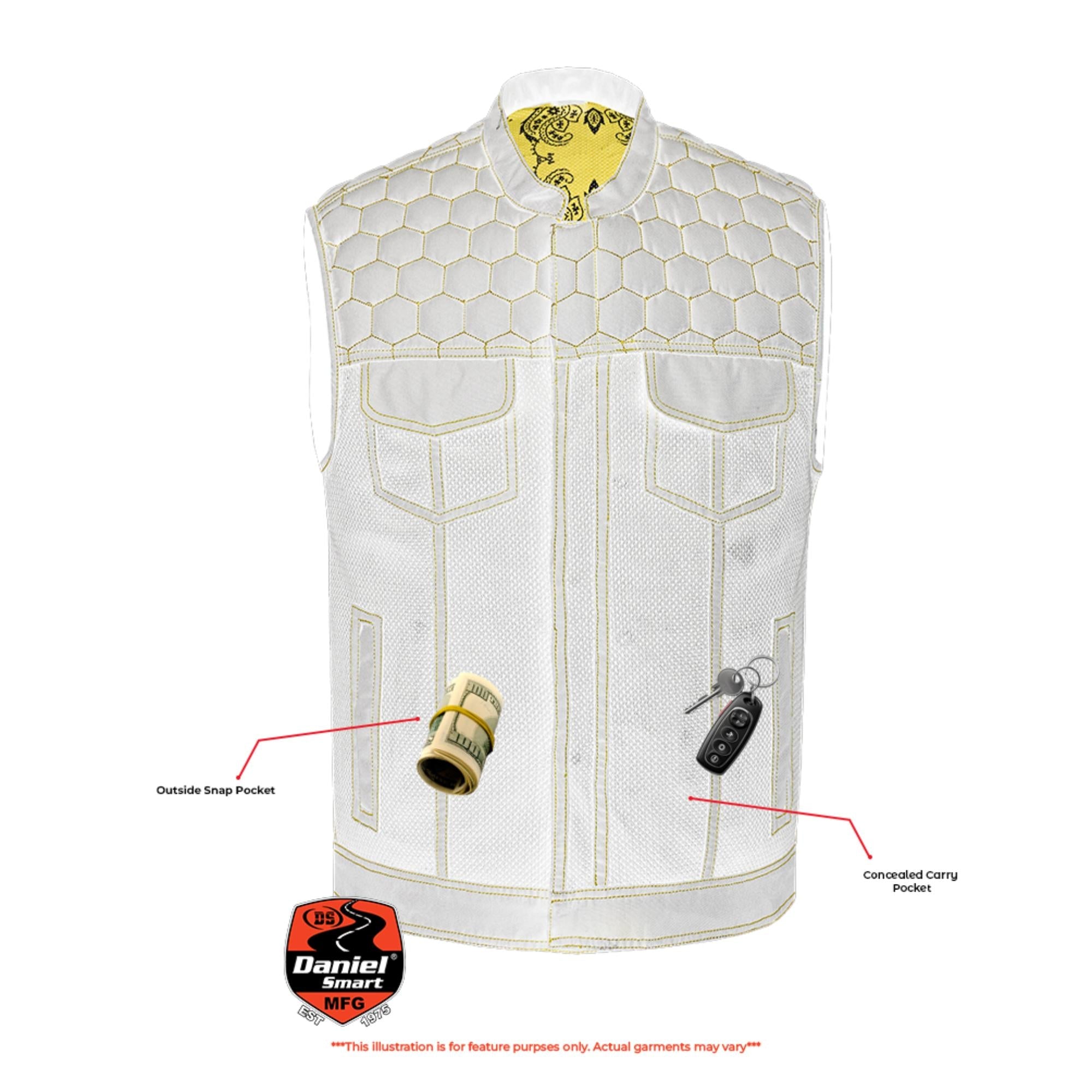 Mesh Rave - Men's Textile Vest-Mens Textile Vests-Daniel Smart Mfg - Retail