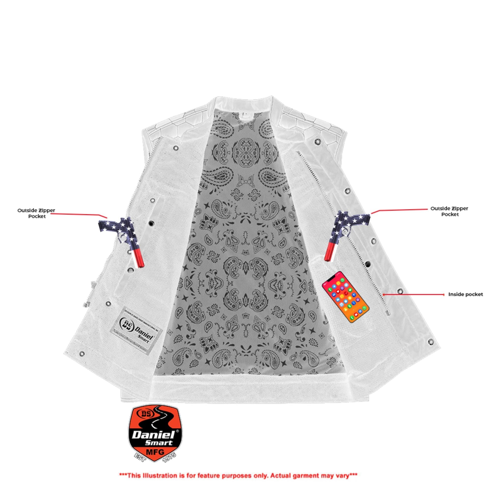 Mesh Rave - Men's Textile Vest-Mens Textile Vests-Daniel Smart Mfg - Retail