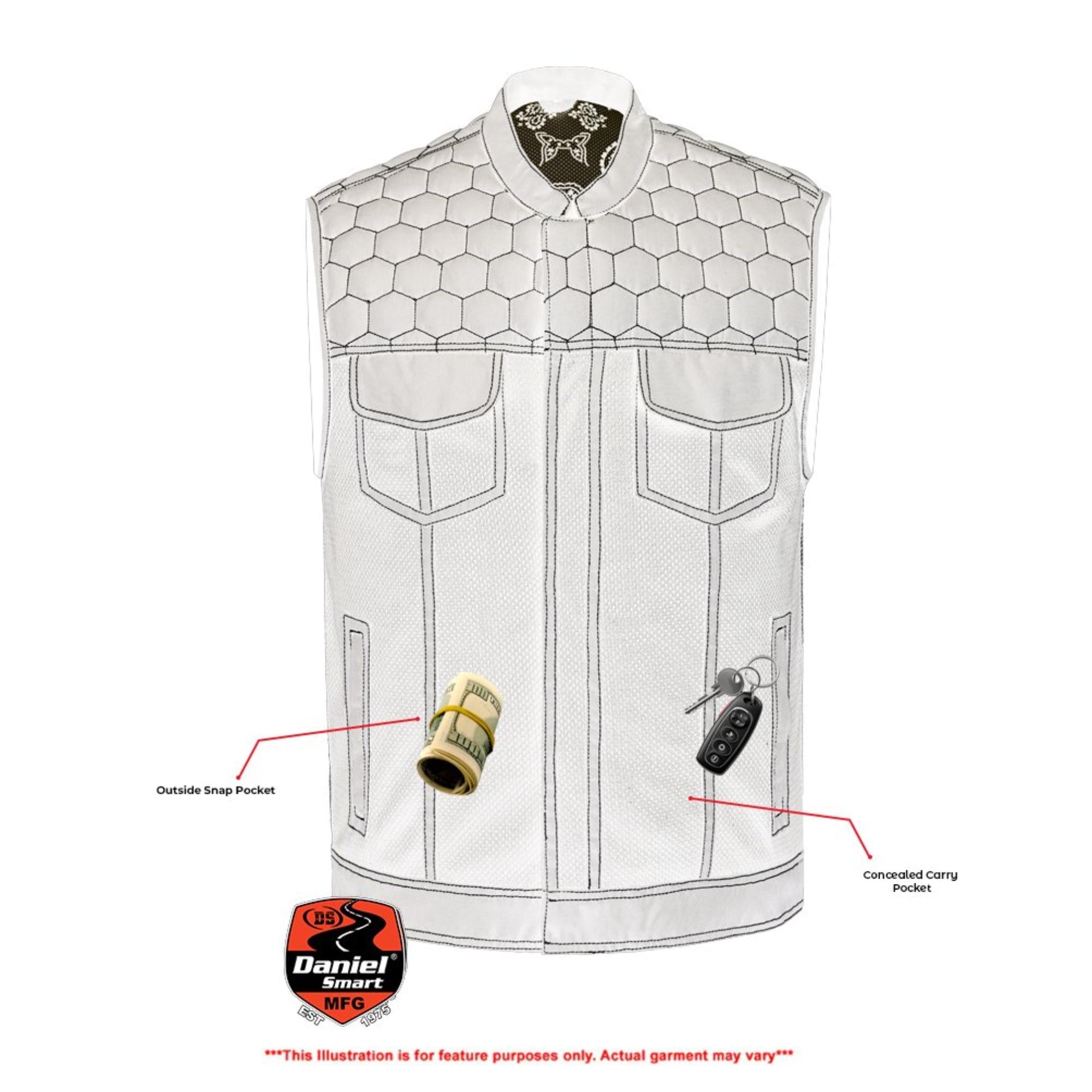 Mesh Rave - Men's Textile Vest-Mens Textile Vests-Daniel Smart Mfg - Retail