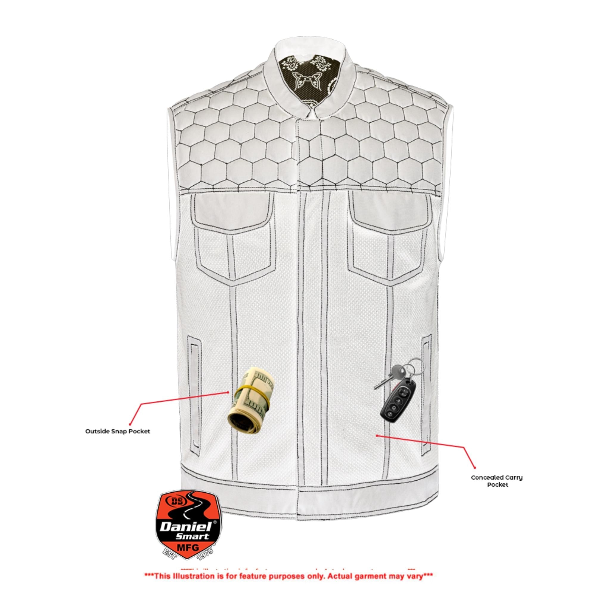 Mesh Rave - Men's Textile Vest-Mens Textile Vests-Daniel Smart Mfg - Retail