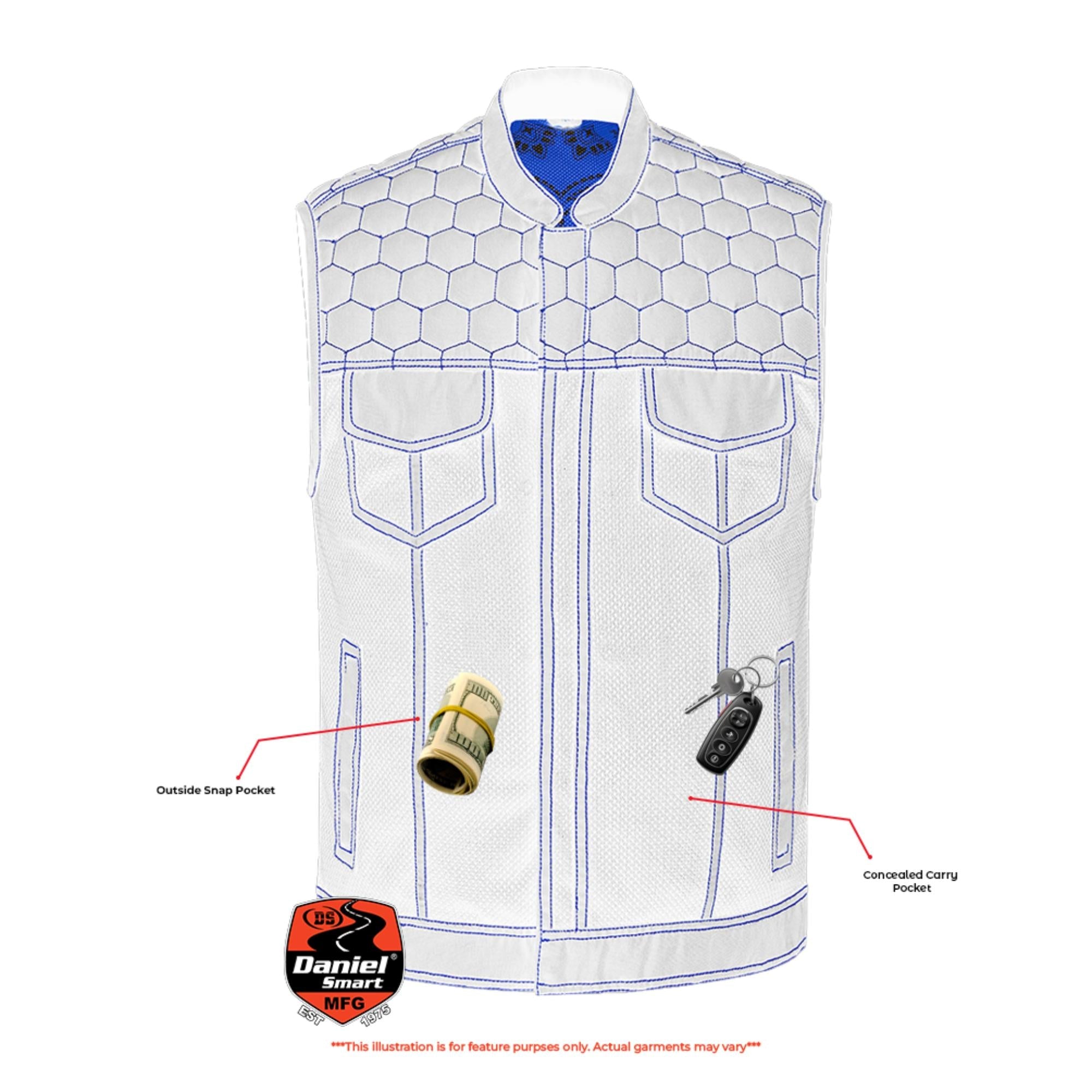 Mesh Rave - Men's Textile Vest-Mens Textile Vests-Daniel Smart Mfg - Retail