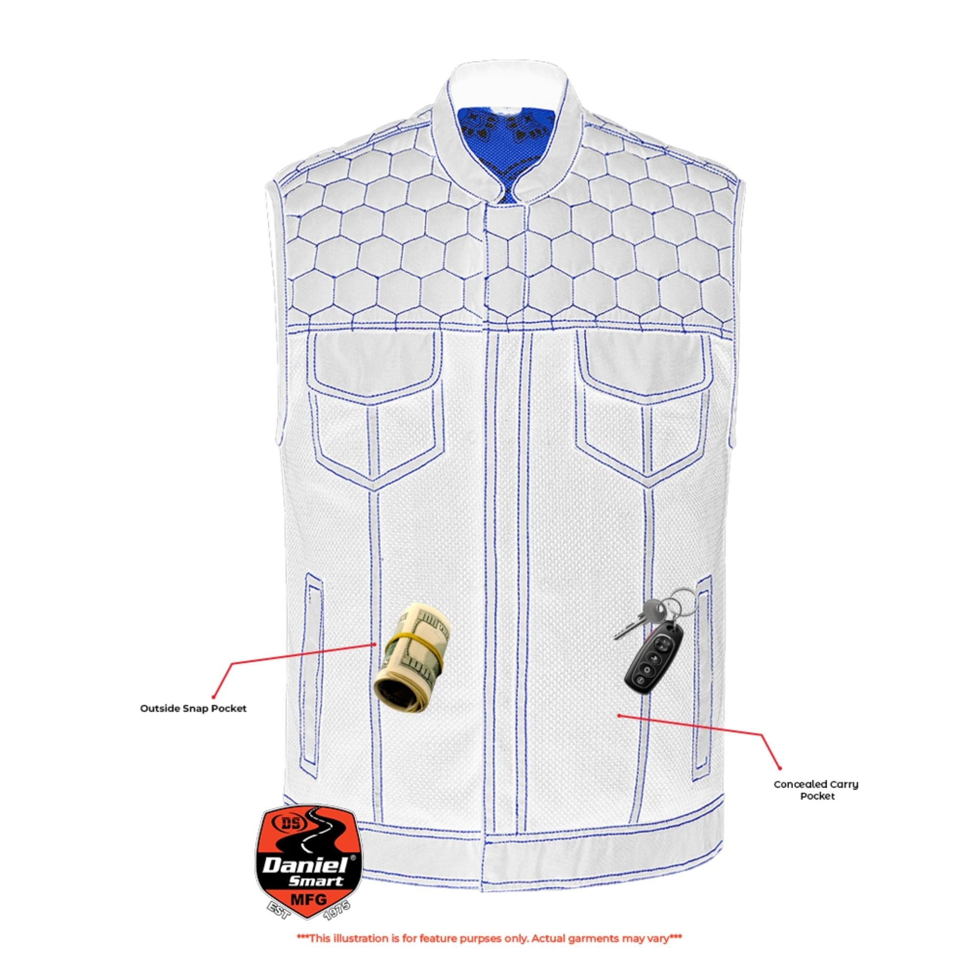 Mesh Rave - Men's Textile Vest-Mens Textile Vests-Daniel Smart Mfg - Retail