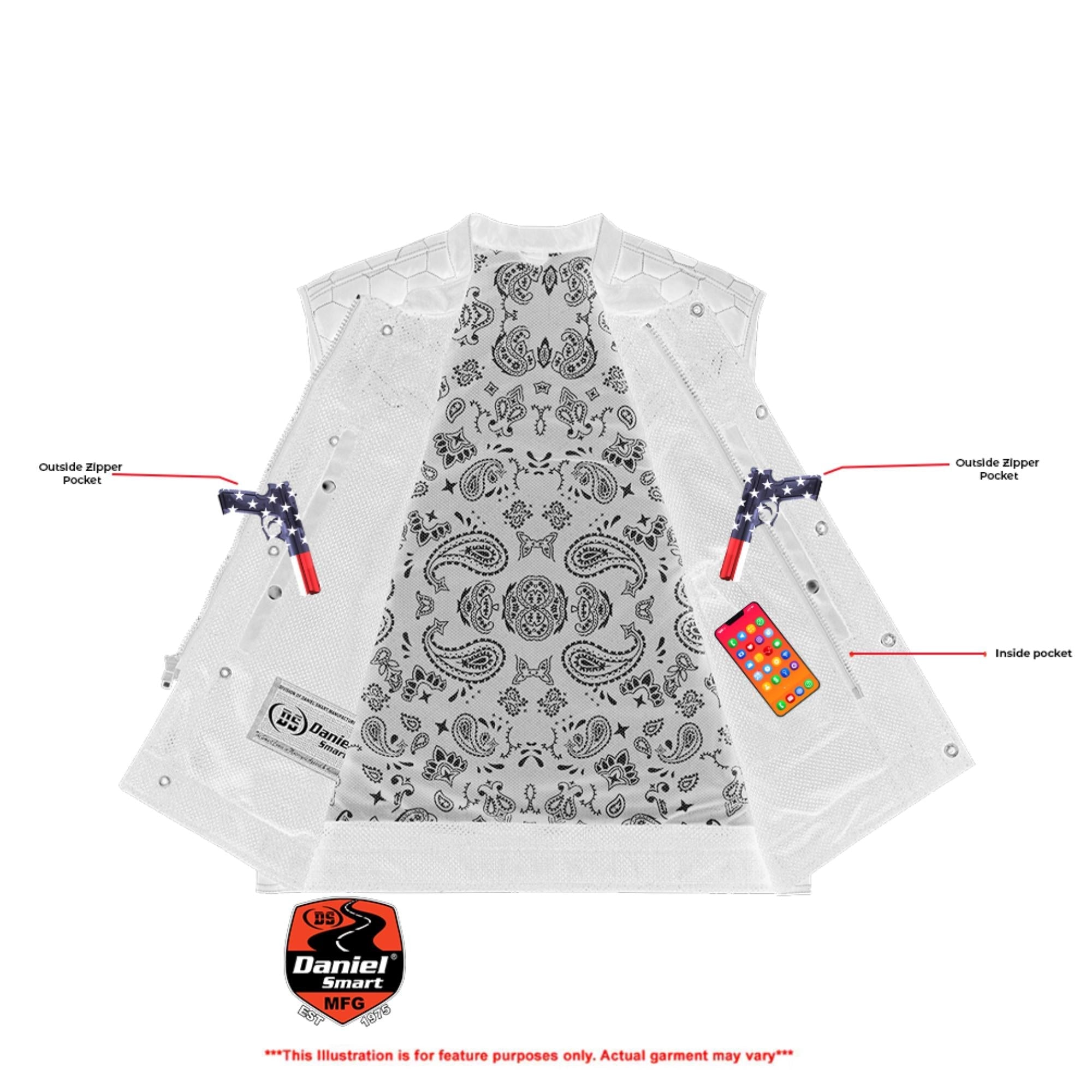 Mesh Rave - Men's Textile Vest-Mens Textile Vests-Daniel Smart Mfg - Retail