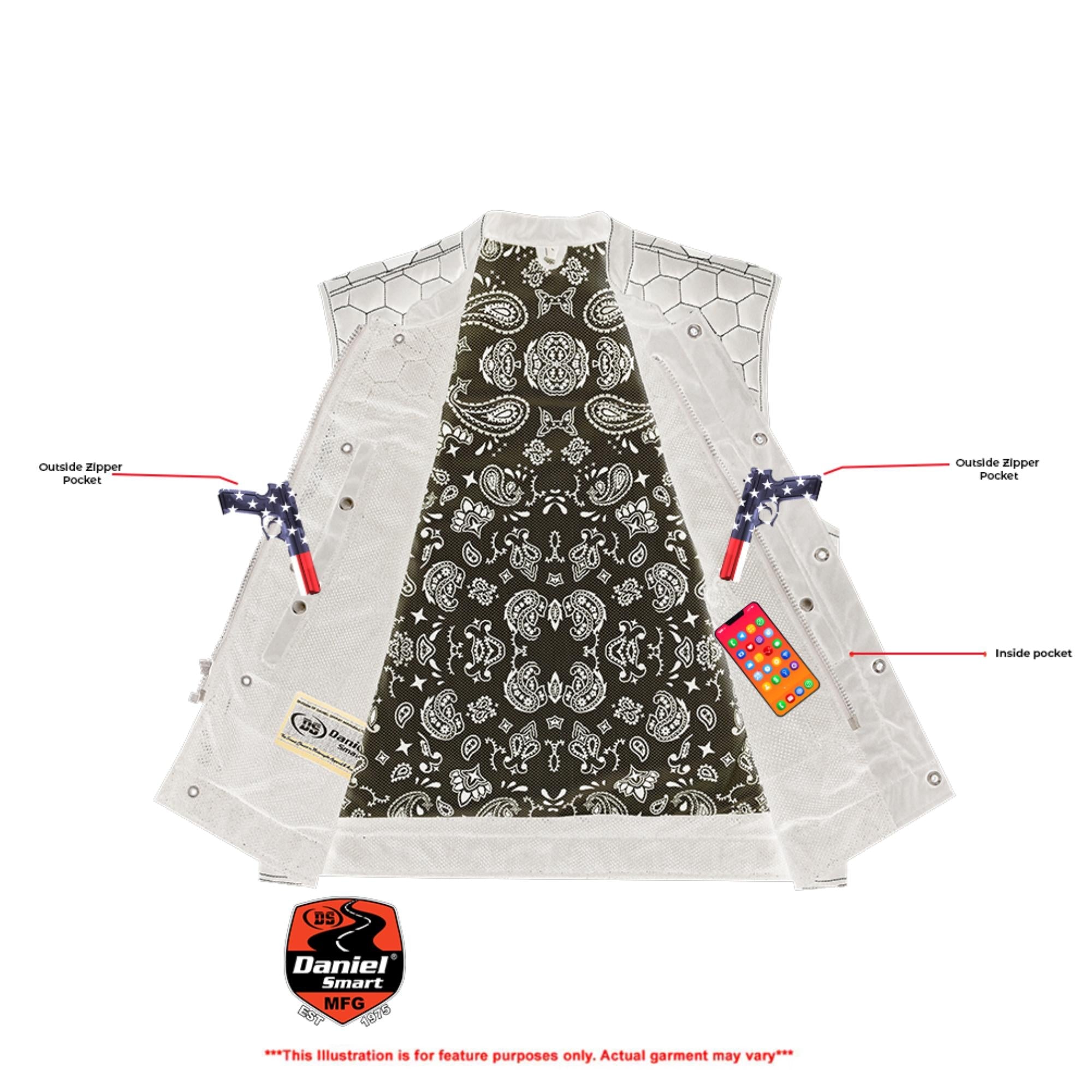 Mesh Rave - Men's Textile Vest-Mens Textile Vests-Daniel Smart Mfg - Retail