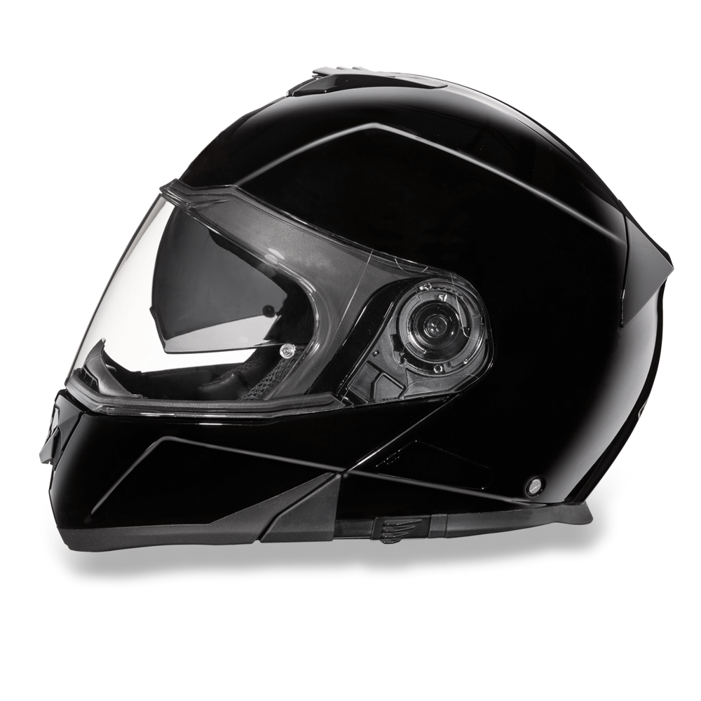 MG1-A D.O.T. DAYTONA GLIDE - HI-GLOSS BLACK-Modular Helmets-Daniel Smart Mfg - Retail