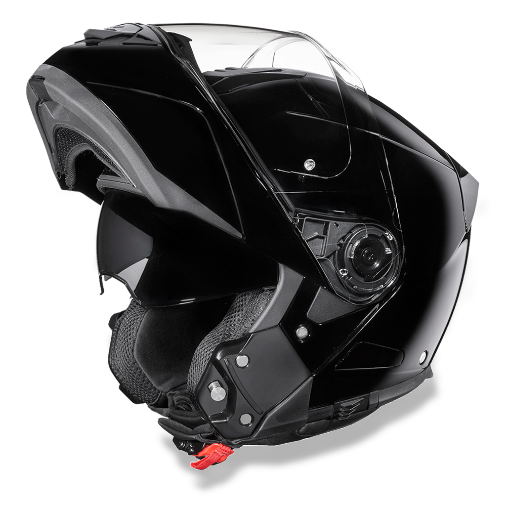 MG1-A D.O.T. DAYTONA GLIDE - HI-GLOSS BLACK-Modular Helmets-Daniel Smart Mfg - Retail