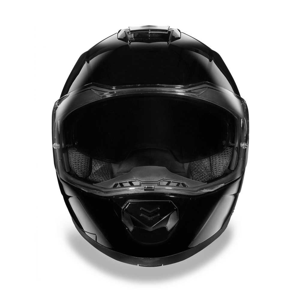 MG1-A D.O.T. DAYTONA GLIDE - HI-GLOSS BLACK-Modular Helmets-Daniel Smart Mfg - Retail