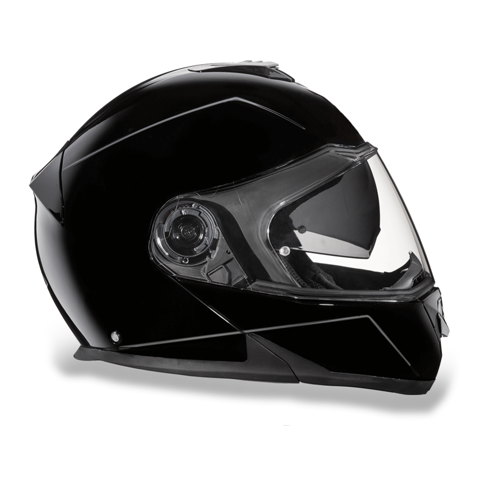 MG1-A D.O.T. DAYTONA GLIDE - HI-GLOSS BLACK-Modular Helmets-Daniel Smart Mfg - Retail