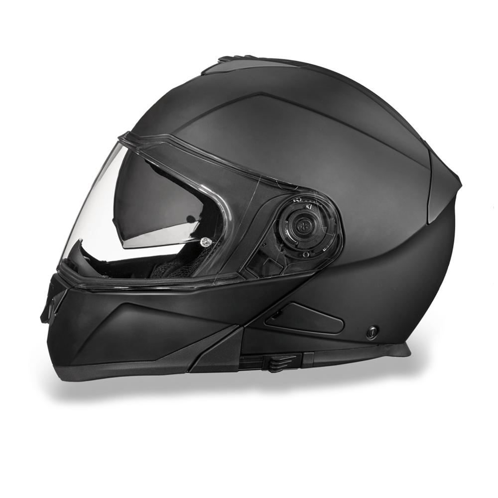 MG1-B D.O.T. DAYTONA GLIDE - DULL BLACK-Modular Helmets-Daniel Smart Mfg - Retail