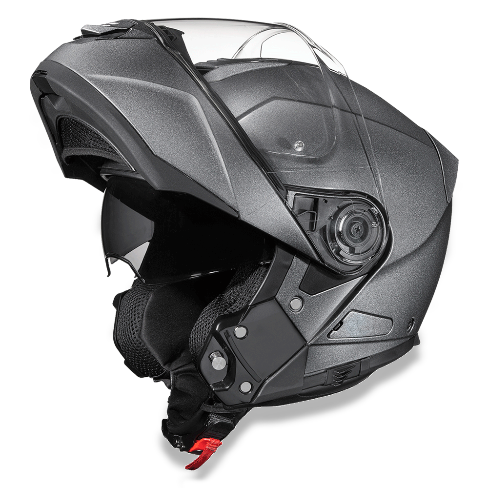 MG1-GM D.O.T. DAYTONA GLIDE- GUN METAL GREY METALLIC-Modular Helmets-Daniel Smart Mfg - Retail