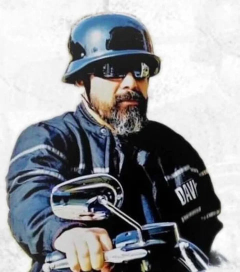 MICRO DOT MAYHEM GERMAN STYLE MOTORCYCLE HELMET