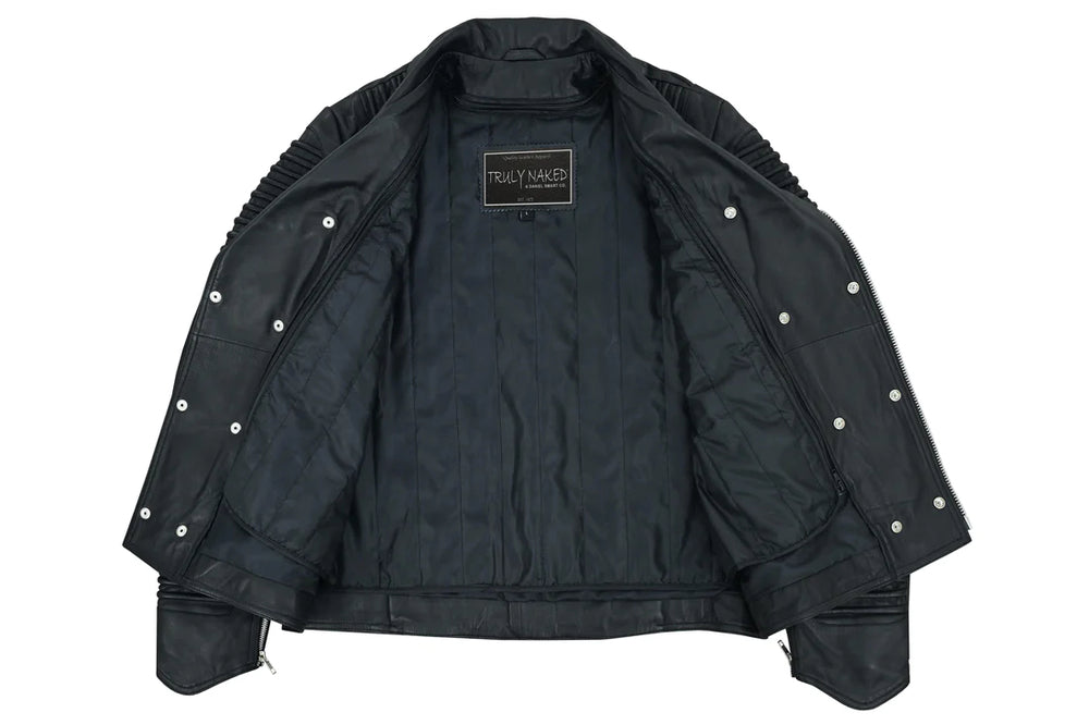 Midnight Striker - Men's Leather Fashion Jacket-Mens Leather Motorcycle Jackets-Daniel Smart Mfg - Retail