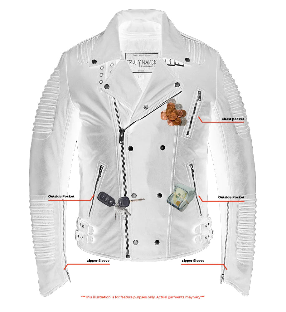 Midnight Striker - Men's Leather Fashion Jacket-Mens Leather Motorcycle Jackets-Daniel Smart Mfg - Retail