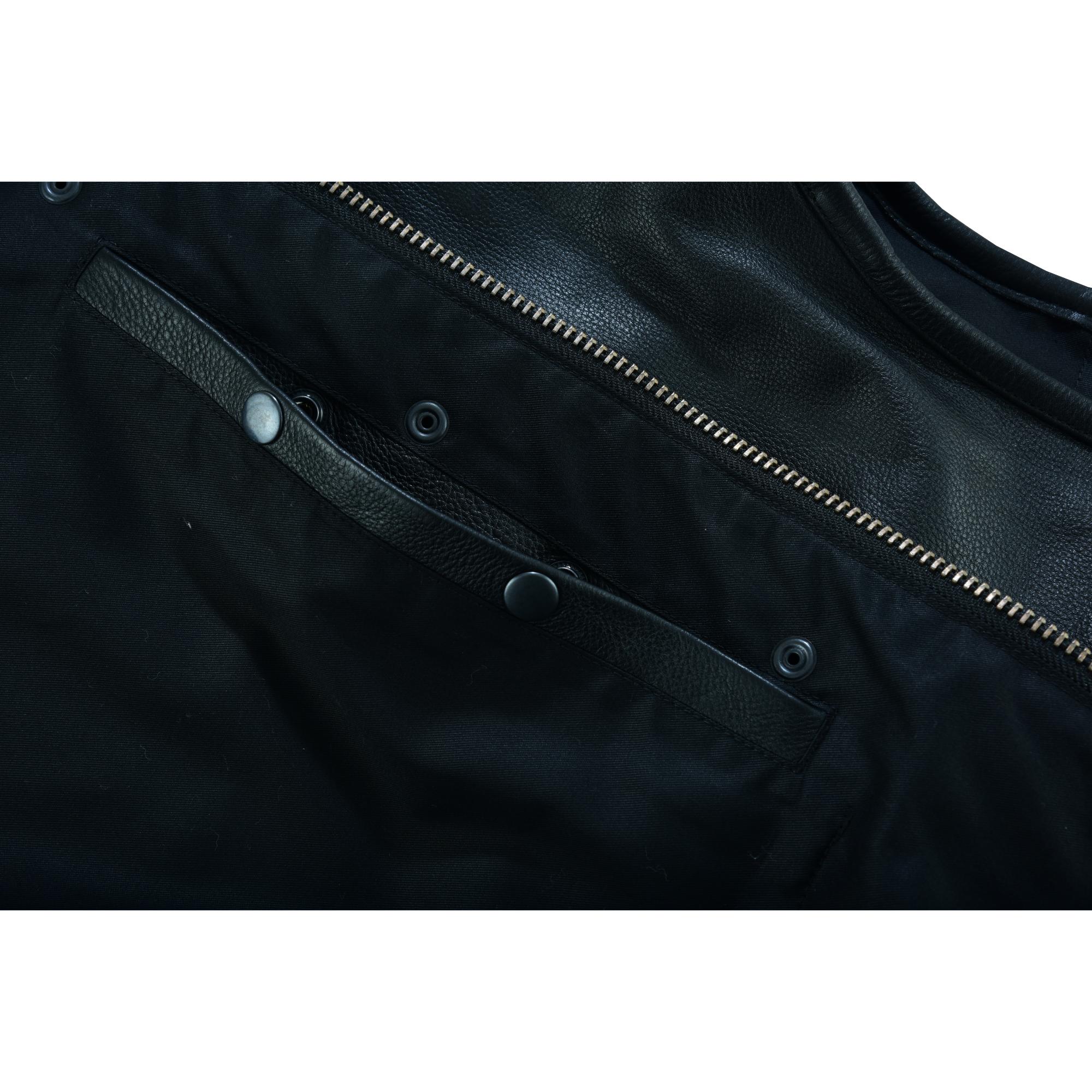 Millen - Men's Motorcycle Leather Vest-Mens Leather Vests-Daniel Smart Mfg - Retail