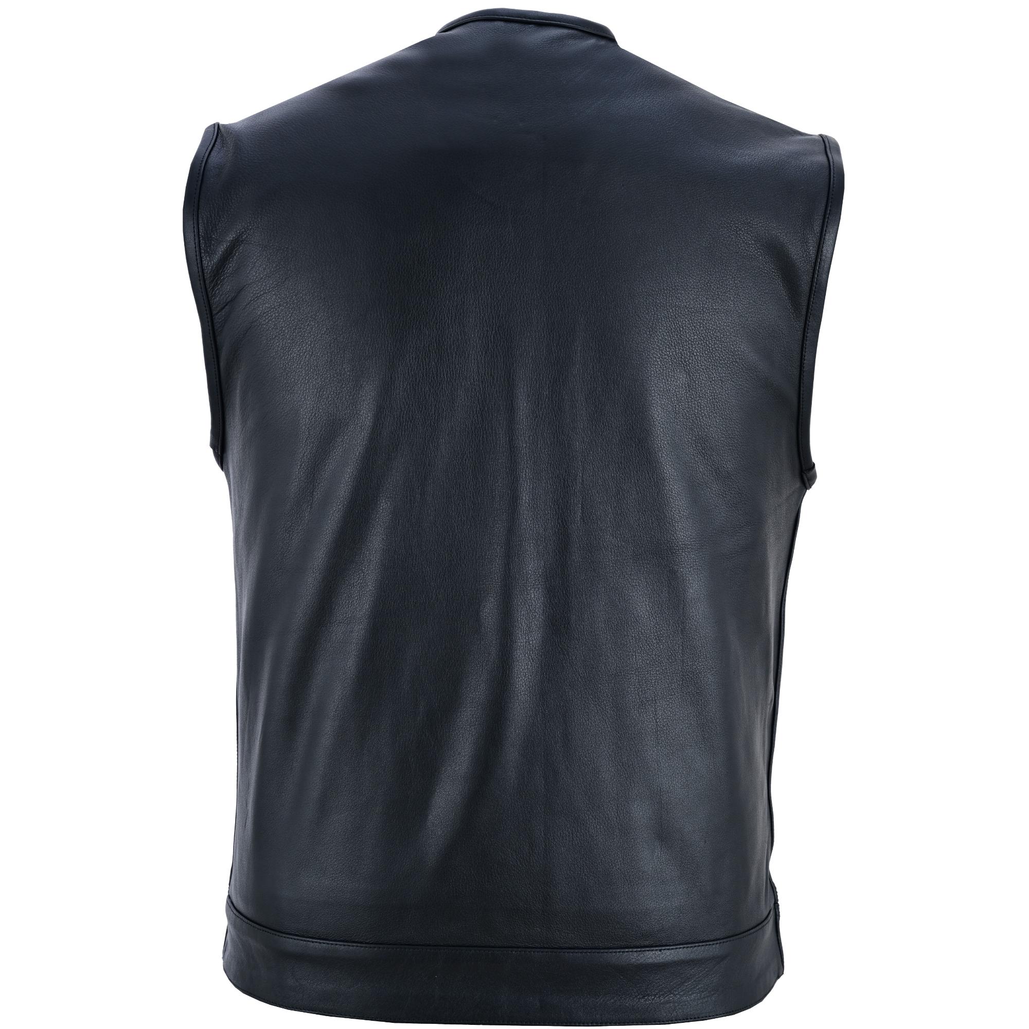 Millen - Men's Motorcycle Leather Vest-Mens Leather Vests-Daniel Smart Mfg - Retail