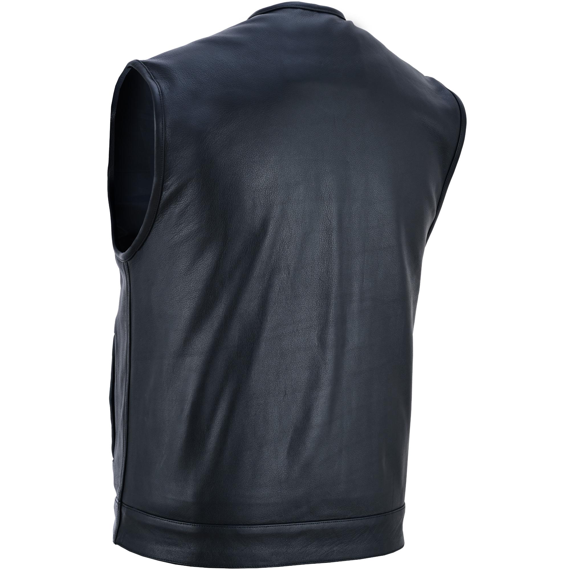 Millen - Men's Motorcycle Leather Vest-Mens Leather Vests-Daniel Smart Mfg - Retail