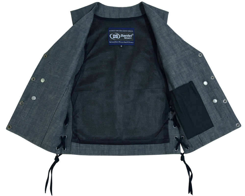Multipass - Women's Denim Vest-Womens Denim Vests-Daniel Smart Mfg - Retail