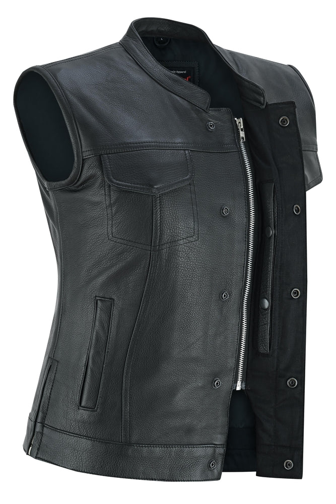 Myst - Women's Leather Vest-Womens Leather Vests-Daniel Smart Mfg - Retail