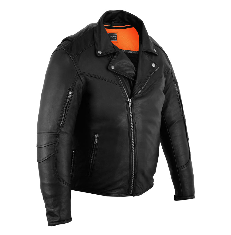 Neon Apex Men's Leather Motorcycle Jacket | Stand Out in Style