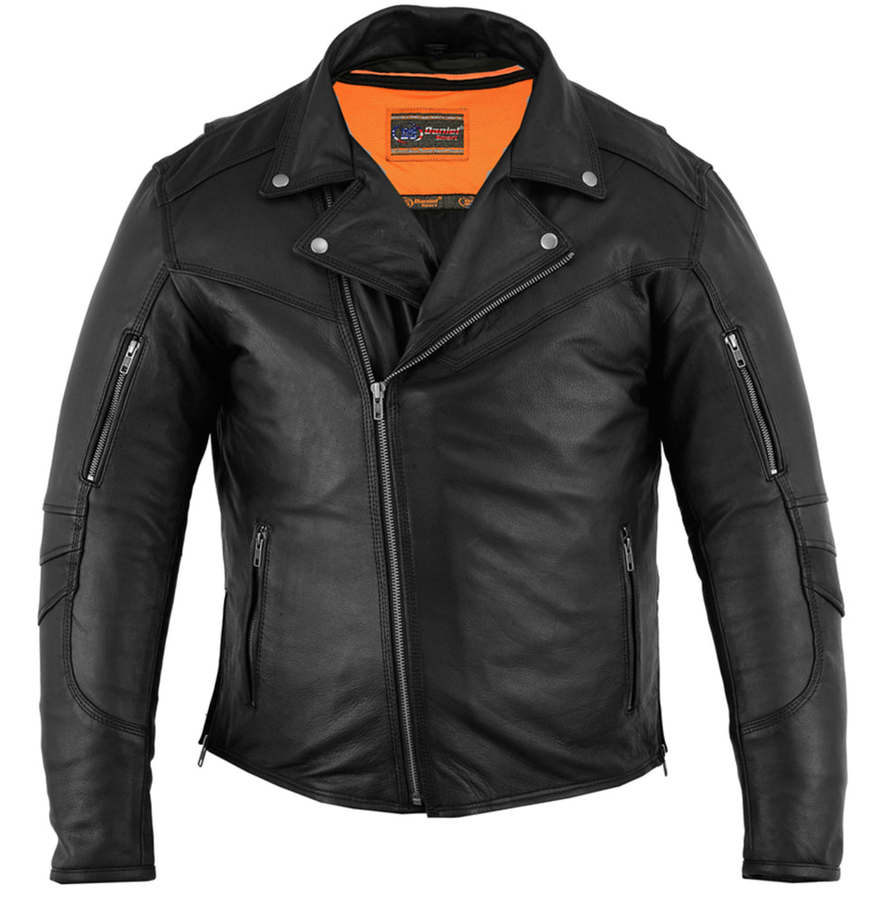 Neon Apex - Men's Leather Motorcycle Jacket-Mens Leather Motorcycle Jackets-Daniel Smart Mfg - Retail