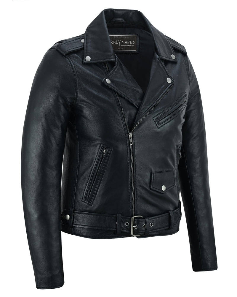Night Shine Women's Black Fashion Leather Jacket-Womens Leather Motorcycle Jackets-Daniel Smart Mfg - Retail