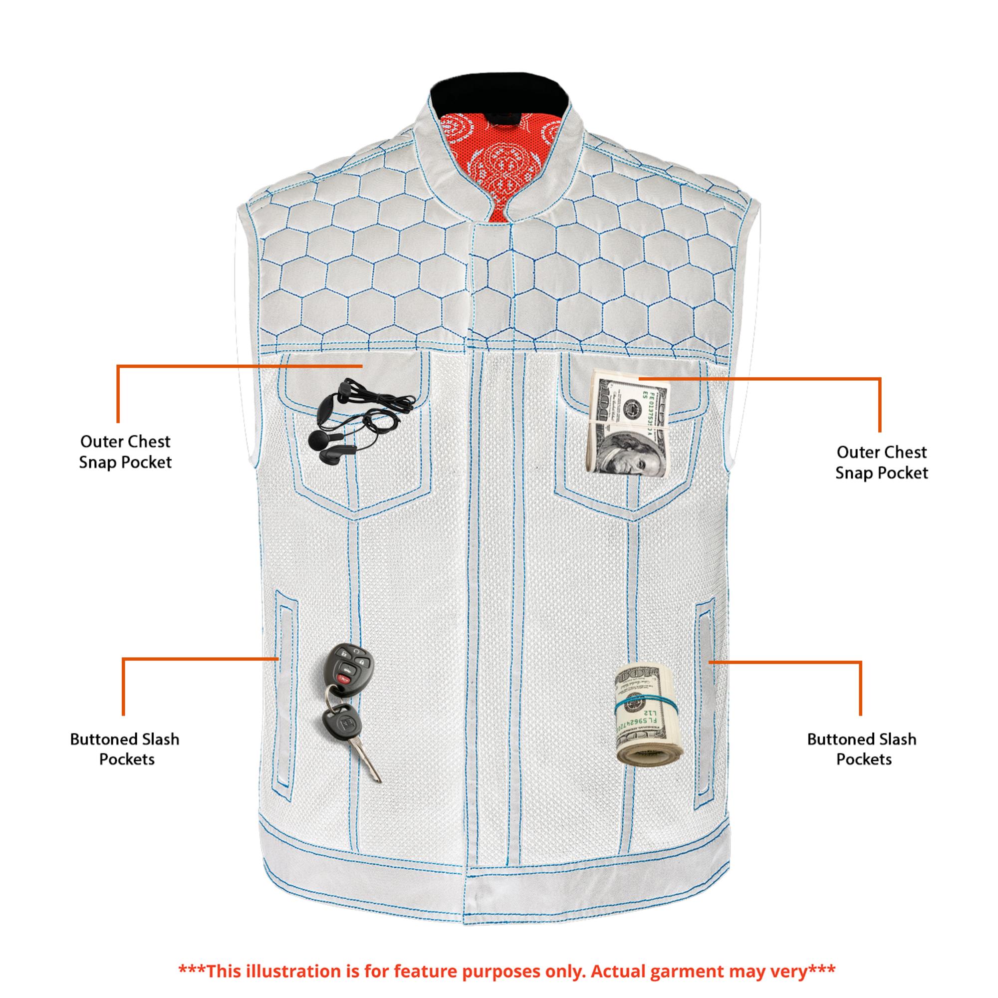 Night Tiger- Men's Textile Vest-Mens Textile Vests-Daniel Smart Mfg - Retail