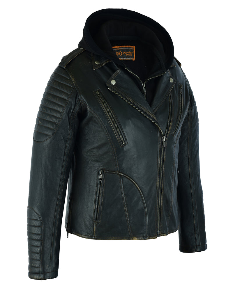 Nightfall Queen - Women's Leather Jacket-Womens Leather Motorcycle Jackets-Daniel Smart Mfg - Retail