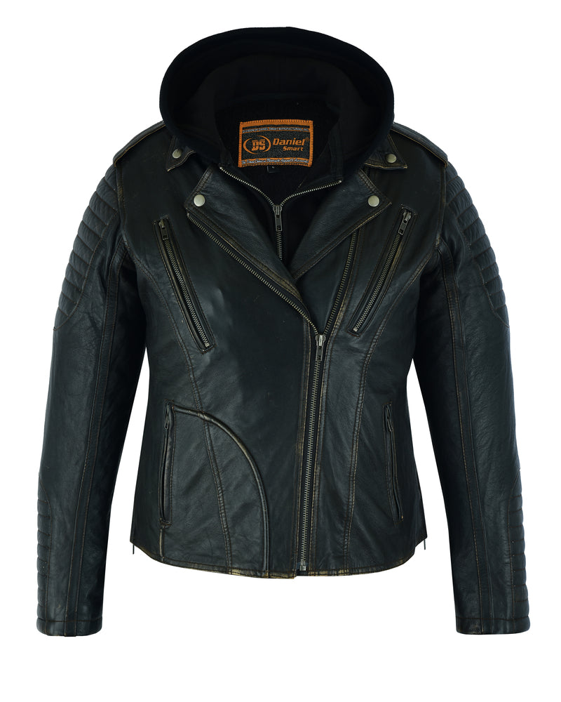 Nightfall Queen - Women's Leather Jacket-Womens Leather Motorcycle Jackets-Daniel Smart Mfg - Retail