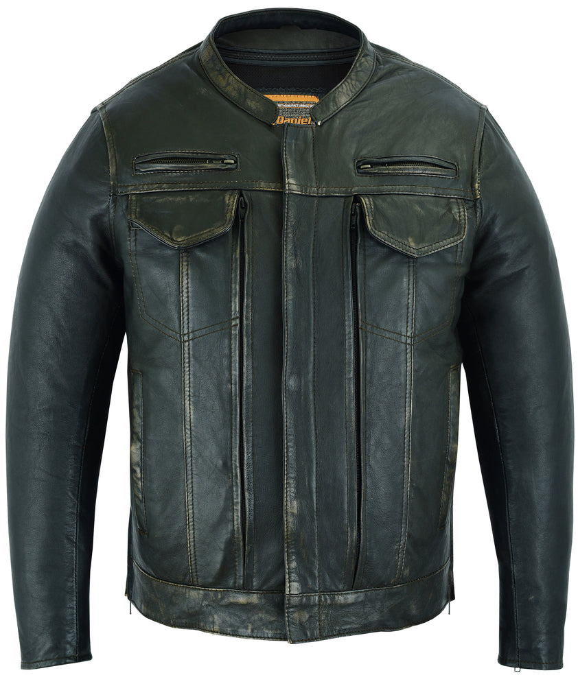 Nitro Pulse - Men's Leather Motorcycle Jacket-Mens Leather Motorcycle Jackets-Daniel Smart Mfg - Retail