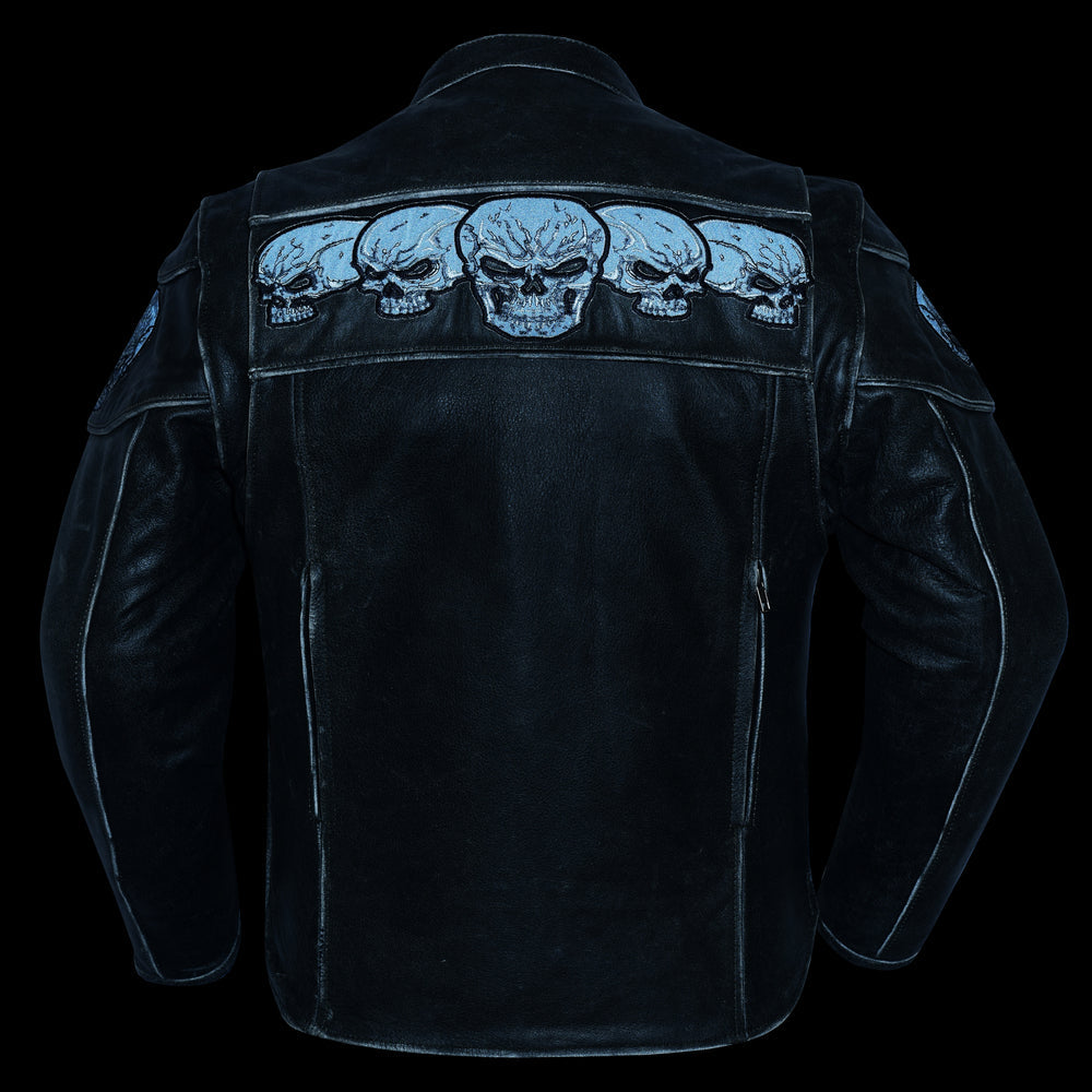Novus - Men's Leather Motorcycle Jacket-Mens Leather Motorcycle Jackets-Daniel Smart Mfg - Retail
