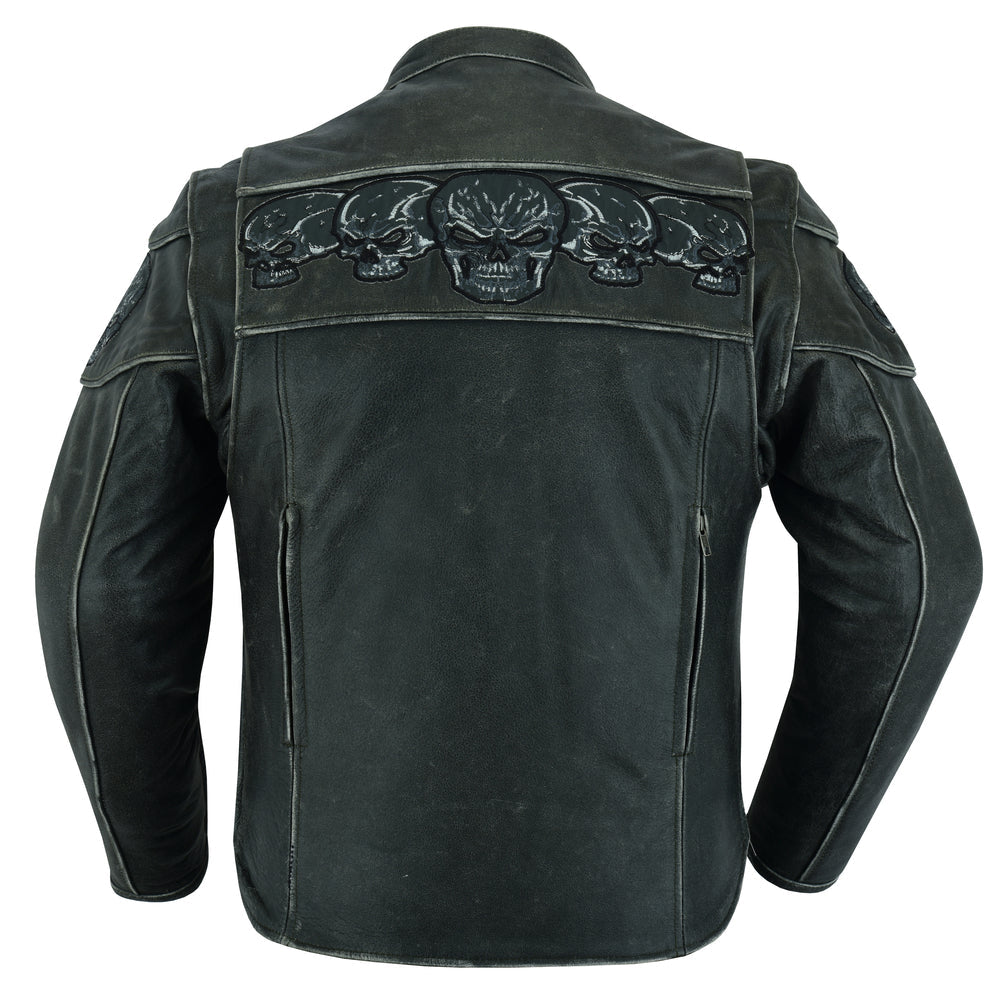 Novus - Men's Leather Motorcycle Jacket-Mens Leather Motorcycle Jackets-Daniel Smart Mfg - Retail