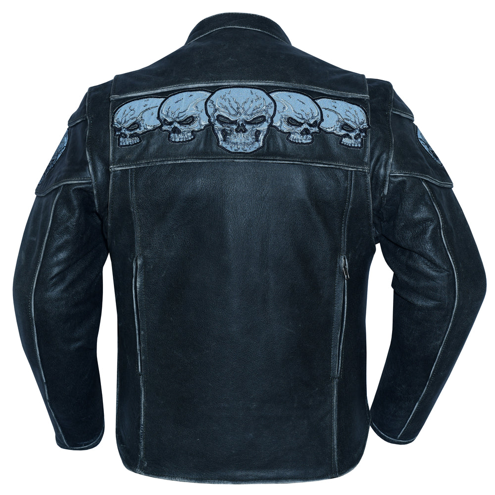 Novus - Men's Leather Motorcycle Jacket-Mens Leather Motorcycle Jackets-Daniel Smart Mfg - Retail
