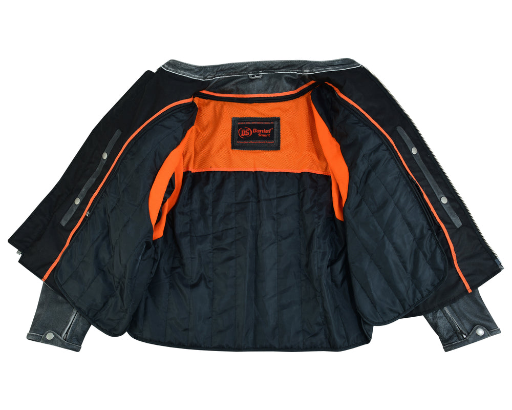 Novus - Men's Leather Motorcycle Jacket-Mens Leather Motorcycle Jackets-Daniel Smart Mfg - Retail