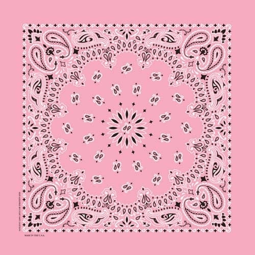 NT4408 Bandana Paisley Light Pink-Bandanas-Daniel Smart Mfg - Retail