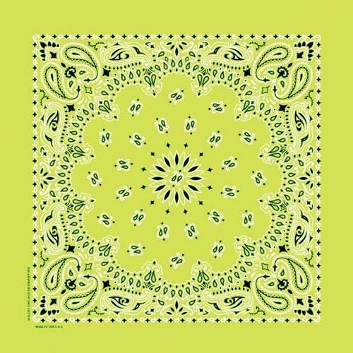 NT4410 Bandana Paisley Lime-Bandanas-Daniel Smart Mfg - Retail