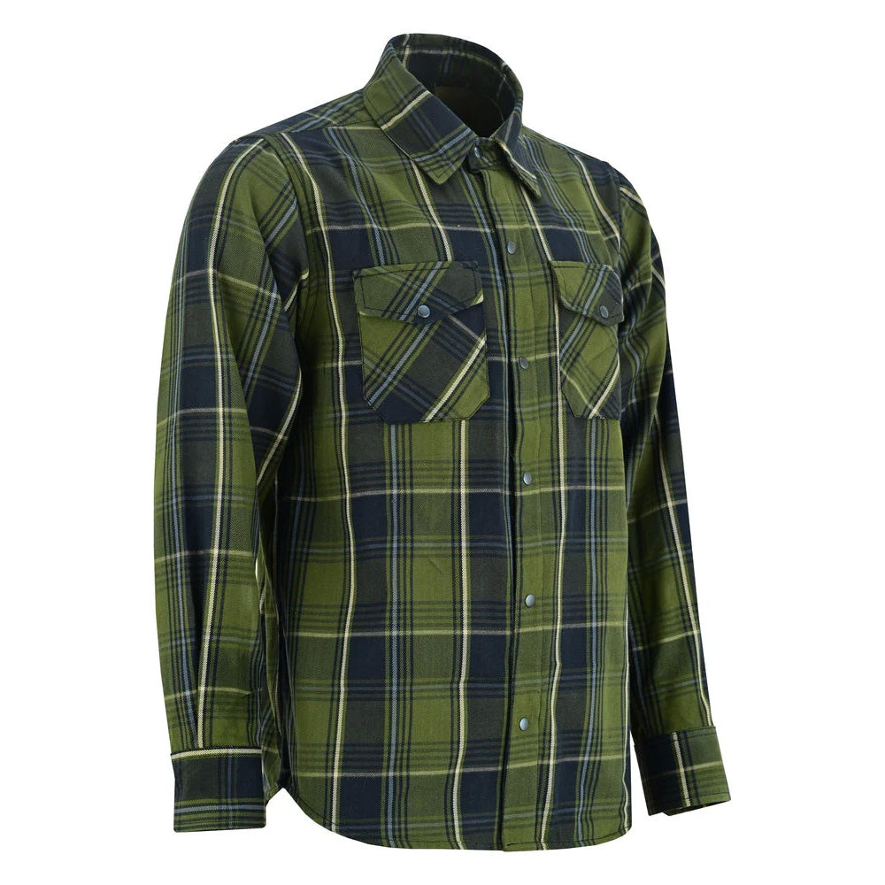 Olive Essence Men's Flannel Shirt-Flannels-Daniel Smart Mfg - Retail