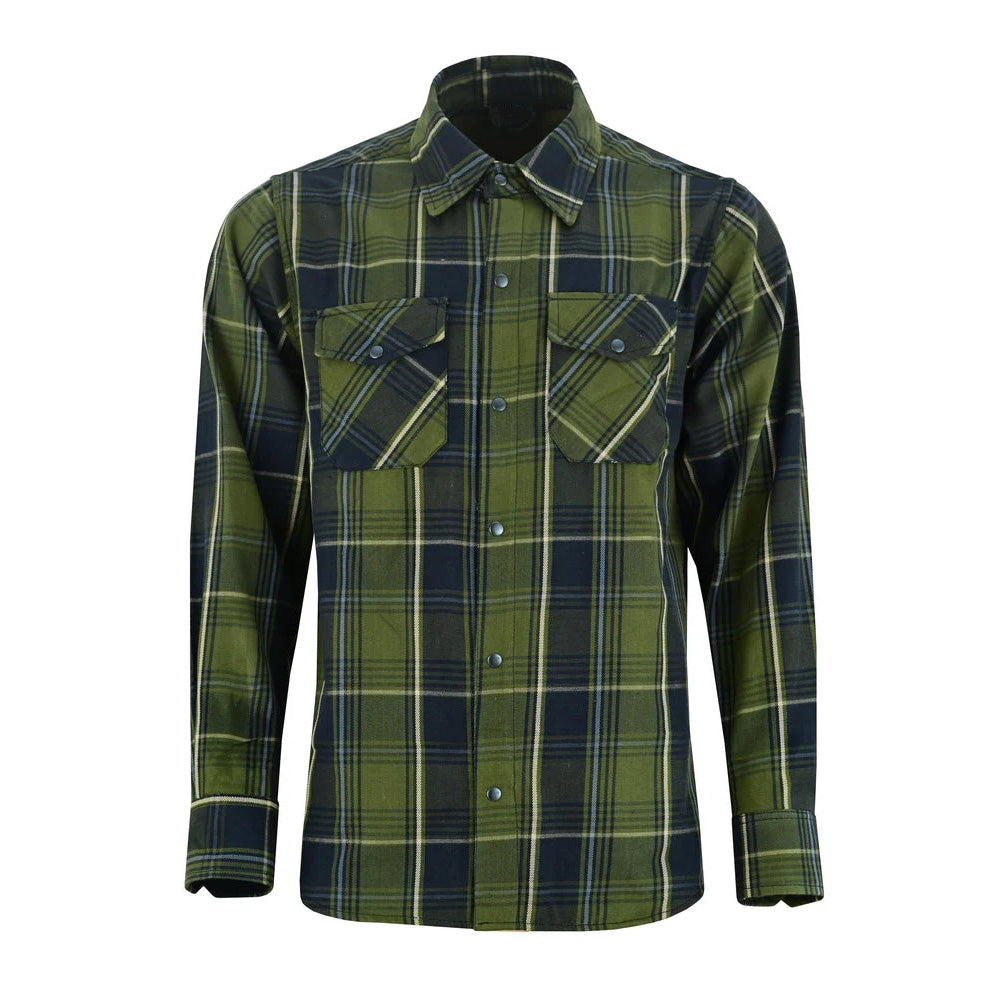 Olive Essence Men's Flannel Shirt-Flannels-Daniel Smart Mfg - Retail