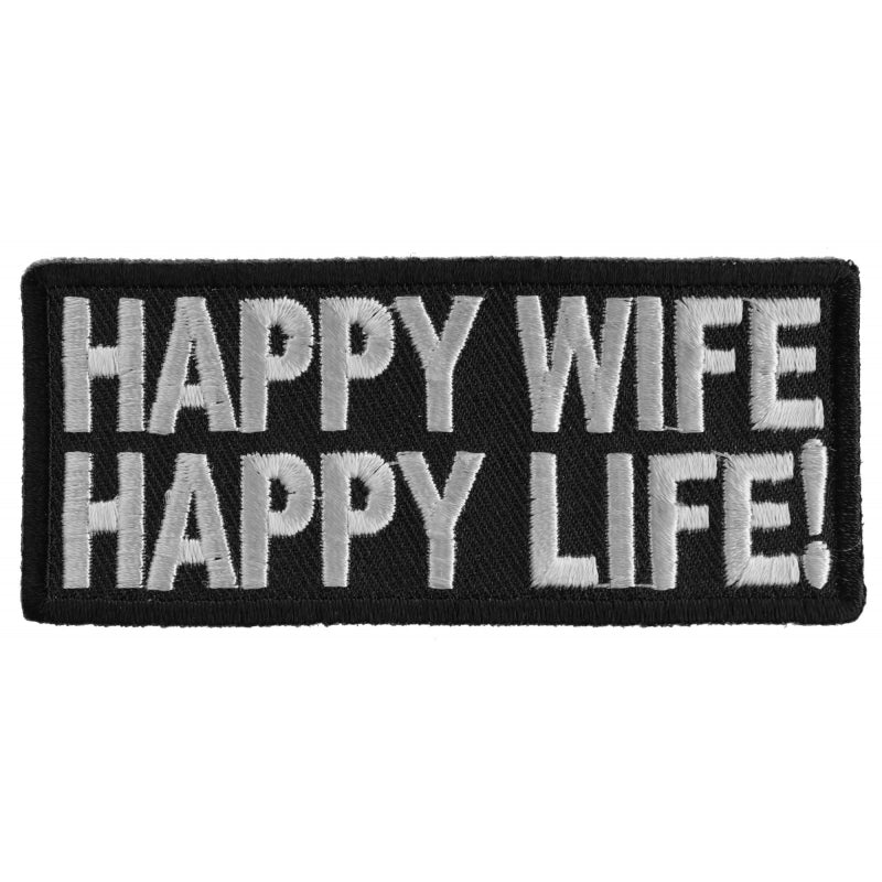 P1506 Happy Wife Happy Life Patch-Patches-Daniel Smart Mfg - Retail