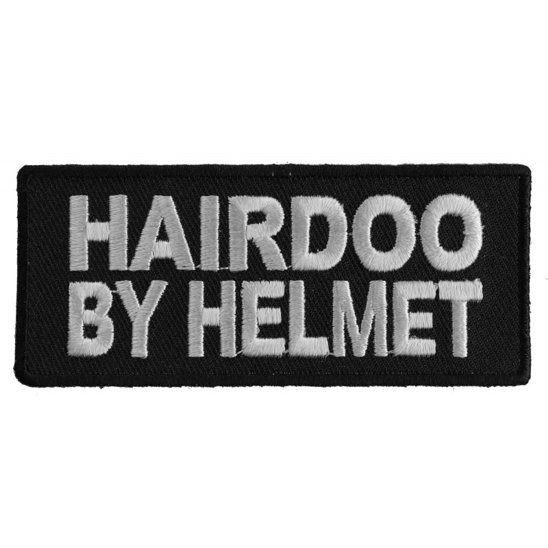 P1559 Hairdoo By Helmet Funny Lady Biker Patch-Patches-Daniel Smart Mfg - Retail